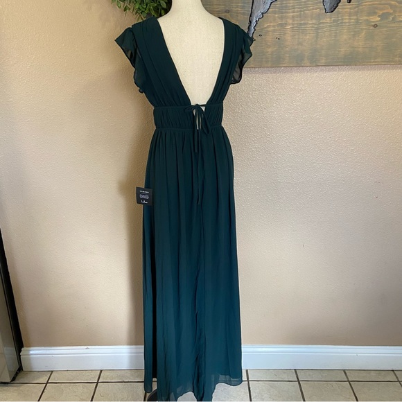 Lulus I'm All Yours Emerald Green Ruffled Maxi Dress - Picture 10 of 14